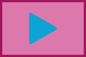 Video player in pink and blue color. vector