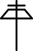 aislado plano estilo icono de antena torre. vector