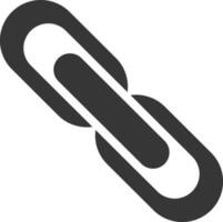 Pictogram of link or chain icon in black color. vector