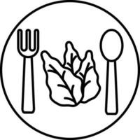 Vegan line art platter vector