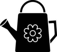 Watering Can Icon In black and white Color. vector