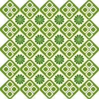 Seamless floral abstract design pattern in green. vector