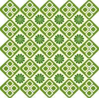 Seamless floral abstract design pattern in green. vector