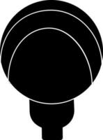 Black balloon on white background. vector