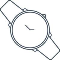 Linear Style Wristwatch Icon Or Symbol. vector