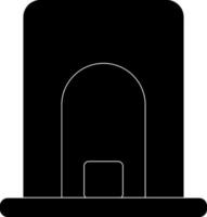 Black ticket window in flat style. vector