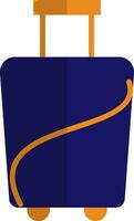 Blue and orange travel bag. vector