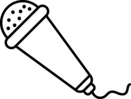Line Art Illustration of Microphone Icon. vector
