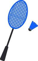 Badminton Racket with Shuttlecock. vector