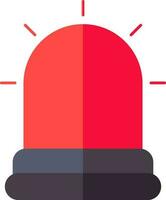 ilustración de sirena icono en rojo y gris color. vector