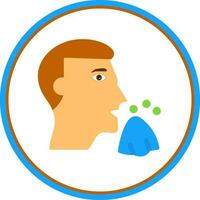 Sneeze Vector Icon Design