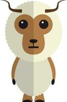 Sheep cartoon character. vector