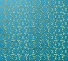 Floral abstract design pattern on blue color background. vector