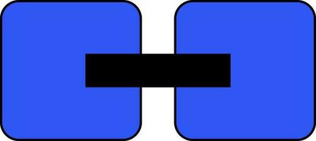 Black and blue handle in flat style. vector