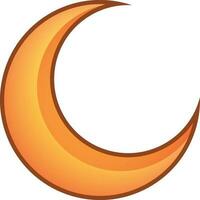 Shiny moon made by orange color. vector