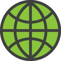 Illustration of website icon for internet in green color. vector