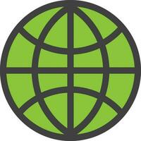 Illustration of website icon for internet in green color. vector