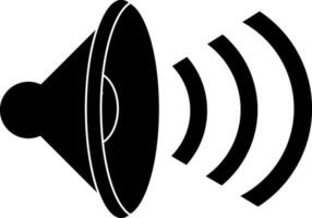 Black style of volume icon for multimedia concept. vector