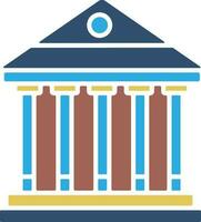 Illustration of a bank icon. vector