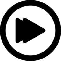 Media Player Forward Button symbol for Music. vector