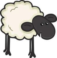 Funny sheep cartoon character. vector