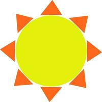 Yellow and orange sun. vector