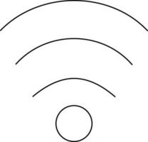 Stroke style of wifi icon for multimedia concept. vector