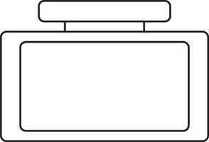 Flat medical box in line art illustration. vector