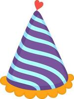 Illustration of colorful Party hat icon. vector