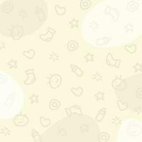 Doodle elements decorated background. vector