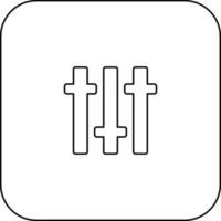 Equalizer icon in stroke for sound balance. vector