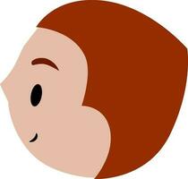 Flat illustration of little boy face. vector