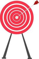 Illustration of target board with arrow. vector