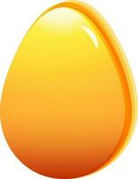 Isolated glossy orange and yellow egg. vector