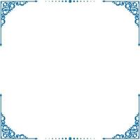 Square shaped frame with floral elements. vector