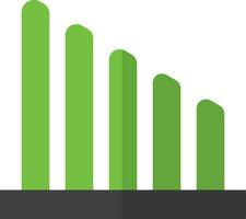 Green color of network icon for signal purpose with half shadow. vector