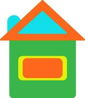Illustration of a house in flat style. vector