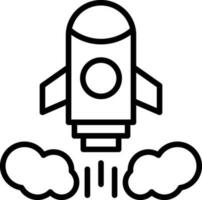 Rocket launch Vector Icon Design