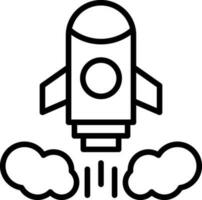 Rocket launch Vector Icon Design