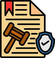 diseño de icono de vector de documento legal