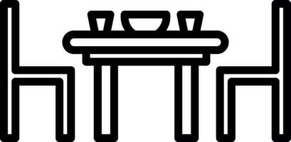 Dining table Vector Icon Design
