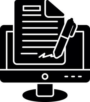 Digital signature Vector Icon Design