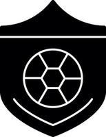 Soccer ball on a shield Vector Icon Design