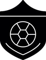 Soccer ball on a shield Vector Icon Design