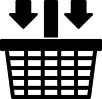 diseño de icono de vector de cesta de compras