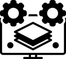solid icon for alert vector