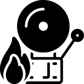 sólido icono para alerta vector