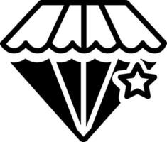 sólido icono para diamante vector