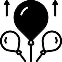 solid icon for balloon vector