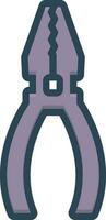 color icon for pliers cutting vector